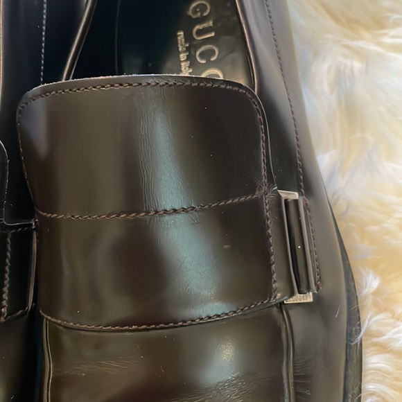 GUCCI Darkest Brown Leather Loafers - Picture 6 of 11